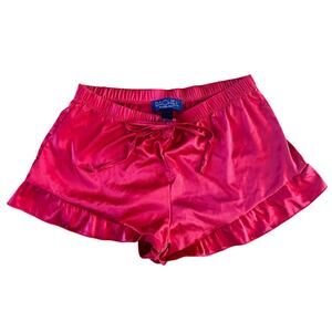 RACHEL Rachel Roy Red Satin Ruffle Sleep Shorts EUC | S